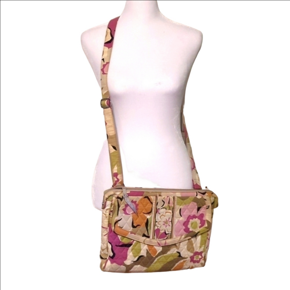 Vera Bradley Floral Crossbody Bag Laptop Travel School